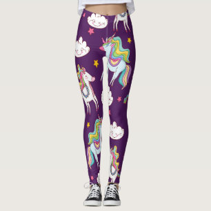 Pattern Unicorn Funny Magic Horse  Leggings