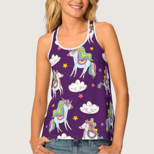 Pattern Unicorn Funny Magic Horse Tank Top