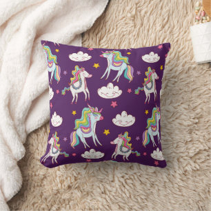 Pattern Unicorn Funny Magic Horse       Throw Pillow