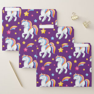 Pattern Unicorn Magic Horse Cute File Folder