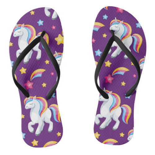 Pattern Unicorn Magic Horse Cute   Flip Flops