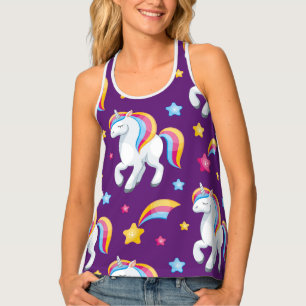 Pattern Unicorn Magic Horse Cute Tank Top