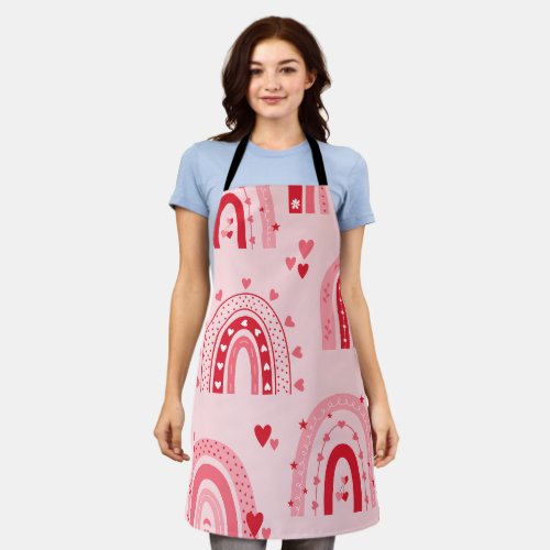 Pattern Valentine 2023 Background With Heart Love  Apron