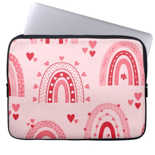 Pattern Valentine 2023 Background With Heart Love Laptop Sleeve
