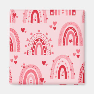 Pattern Valentine 2023 Background With Heart Love Magnet