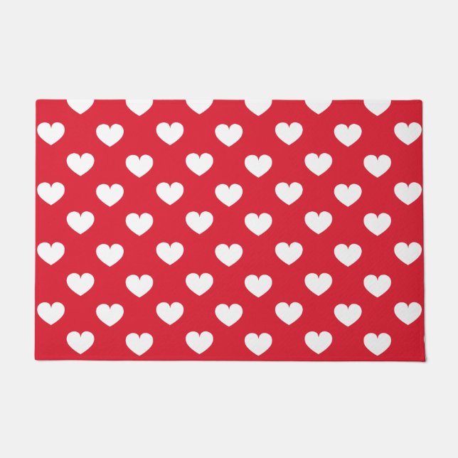 Pattern Valentine Background With Hearts Love    Doormat (Front)