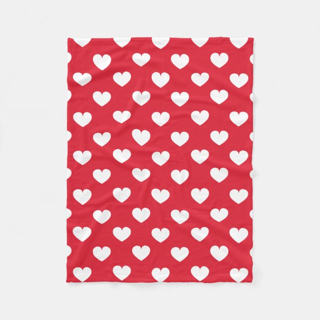 Pattern Valentine Background With Hearts Love      Fleece Blanket (Front)