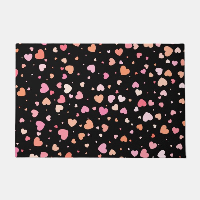 Pattern Valentine`s 2023 Background With Heart    Doormat (Front)