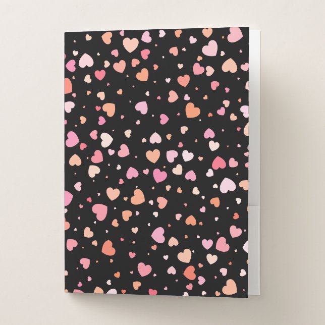 Pattern Valentine`s 2023 Background With Heart     Pocket Folder (Front)