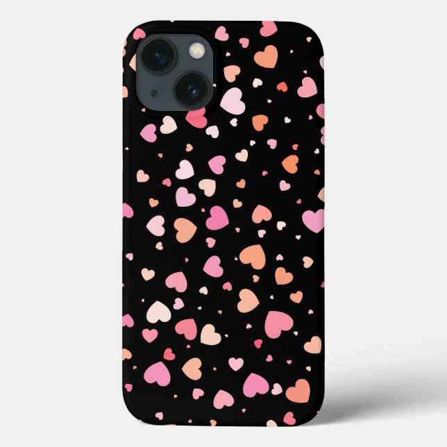 Pattern Valentine`s 2024 Background With Heart   Case-Mate iPhone Case (Back)