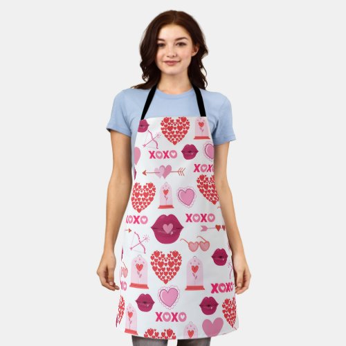 Pattern Valentines Day 2023 Background With Heart Apron