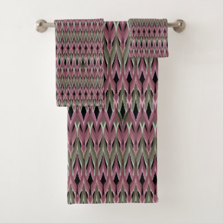 Pattern wave multi-colored fashion retro bath towel set