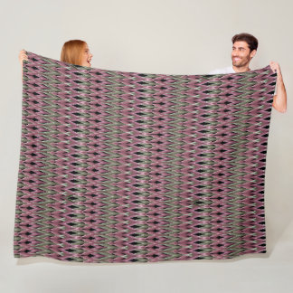 Pattern wave multi-colored fashion retro fleece blanket