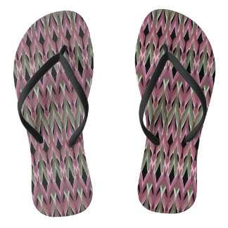 Pattern wave multi-colored fashion retro flip flops