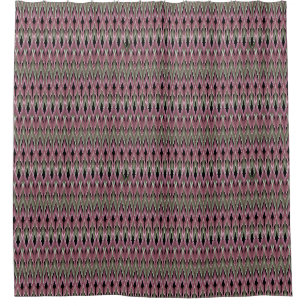 Pattern wave multi-colored fashion retro shower curtain