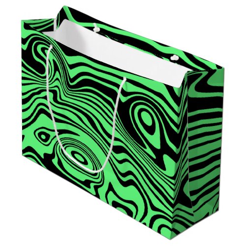 Pattern Waves Green Gift Bag _ Choose Colors