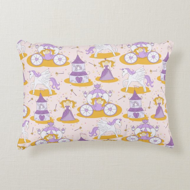 pattern with a princess accent pillow (Front)