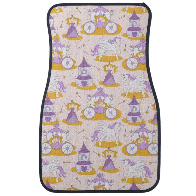 pattern with a princess car floor mat (Front)