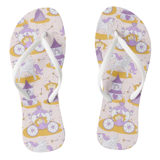 pattern with a princess flip flops (Footbed)