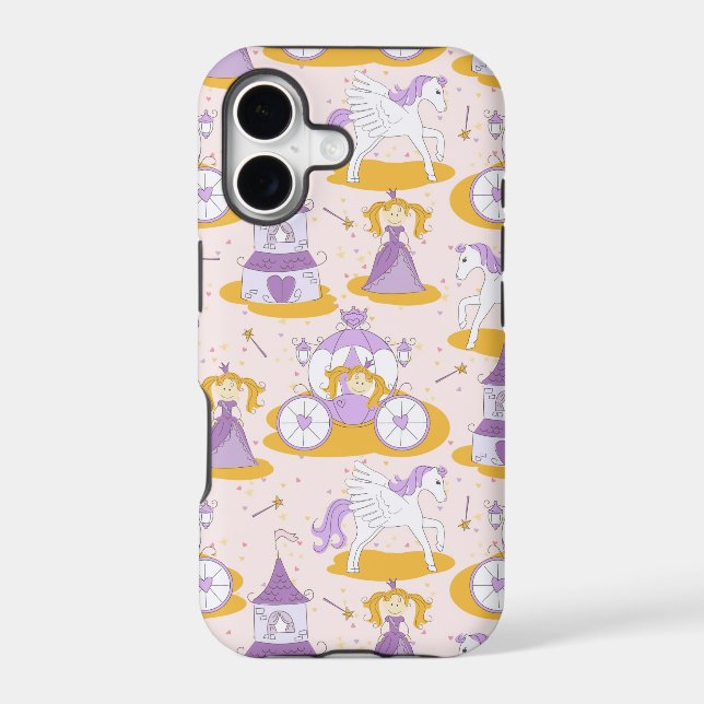 pattern with a princess iphone case (Back)