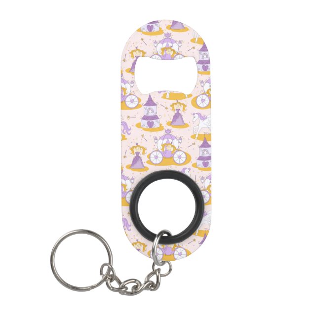 pattern with a princess keychain bottle opener (Front)