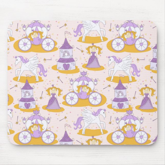pattern with a princess mouse pad (Front)