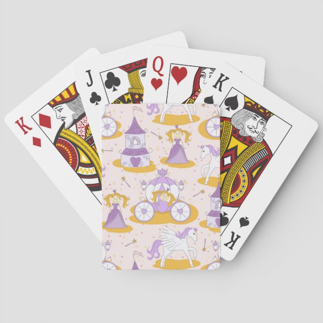 pattern with a princess poker cards (Back)