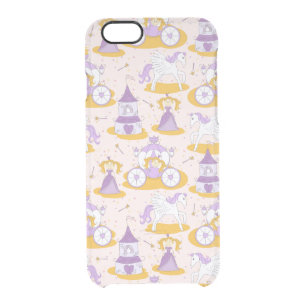 pattern with a princess clear iPhone 6/6S case