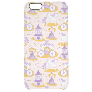 pattern with a princess clear iPhone 6 plus case