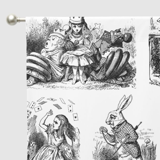 Pattern with Alice's Adventures in Wonderland Blackout Curtains (Pocket)