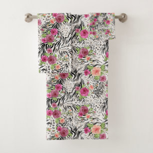 Pattern With Animal Prints Bath Towel Set