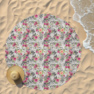 Pattern With Animal Prints Beach Towel