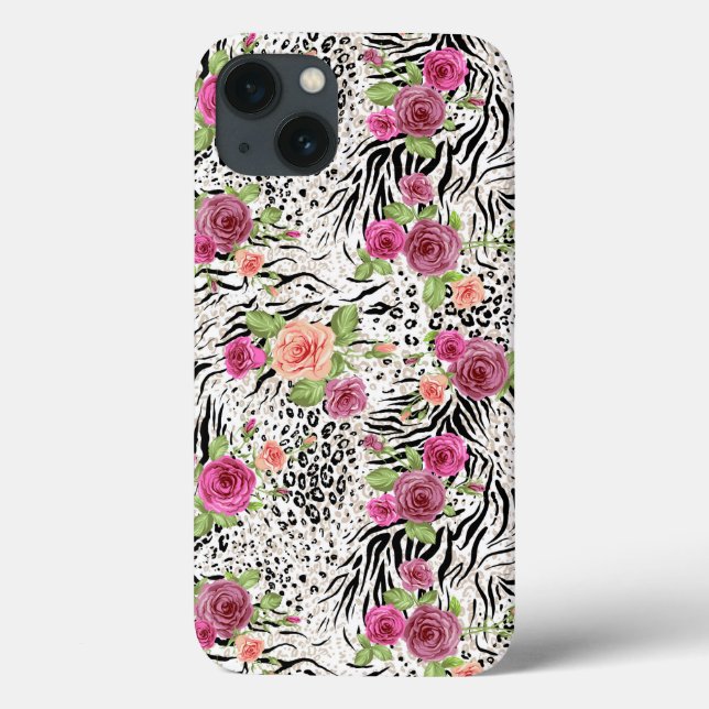 Pattern With Animal Prints Case-Mate iPhone Case (Back)