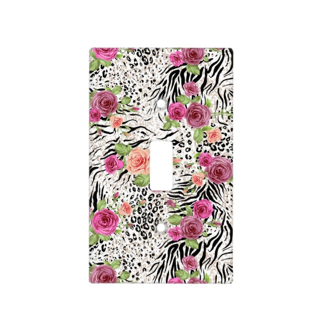 Pattern With Animal Prints Light Switch Cover (Front)