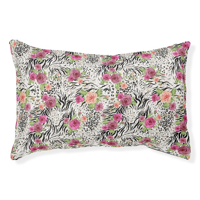 Pattern With Animal Prints Pet Bed (Front)