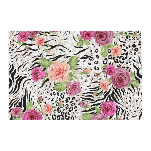 Pattern With Animal Prints Placemat (Front)