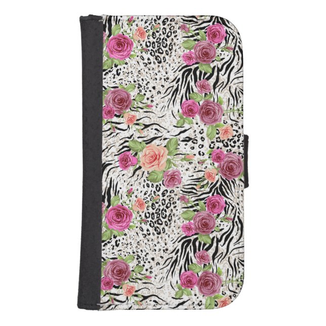 Pattern With Animal Prints Samsung Galaxy Wallet Case (Front)