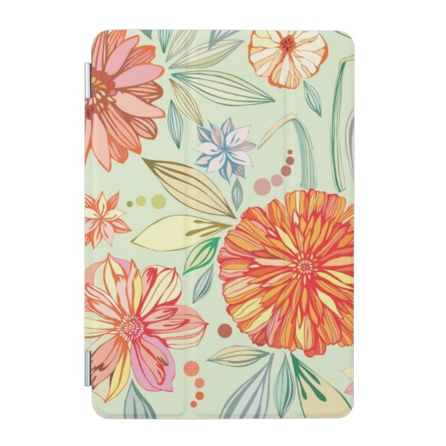 Pattern with asters iPad mini cover (Front)