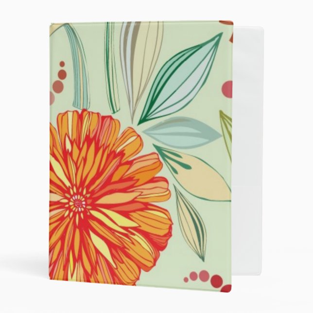 Pattern with asters mini binder (Front/Inside)