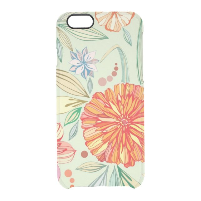Pattern with asters uncommon iPhone case (Back)
