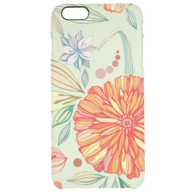 Pattern with asters uncommon iPhone case (Back)