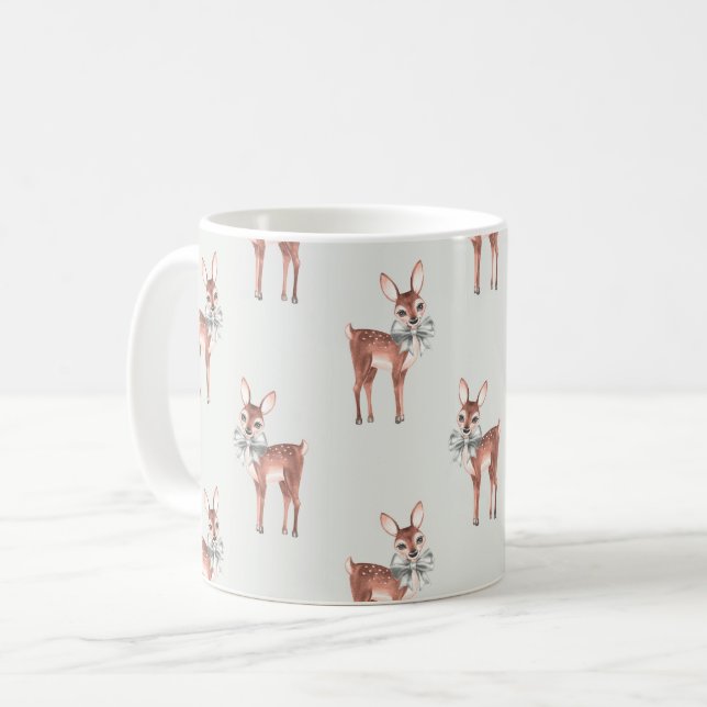 Pattern with Baby Deer 1 Coffee Mug (Front Left)