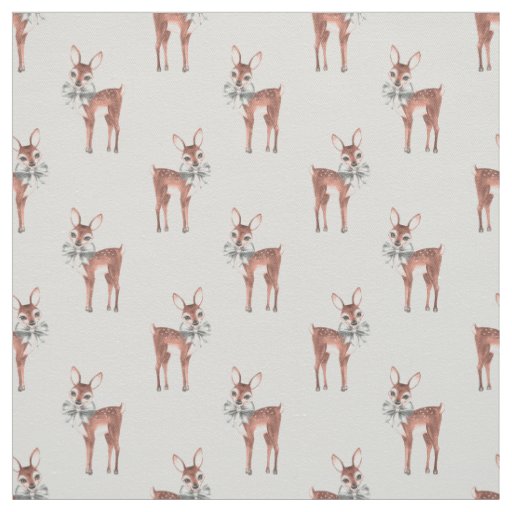 Pattern with Baby Deer 1 Fabric