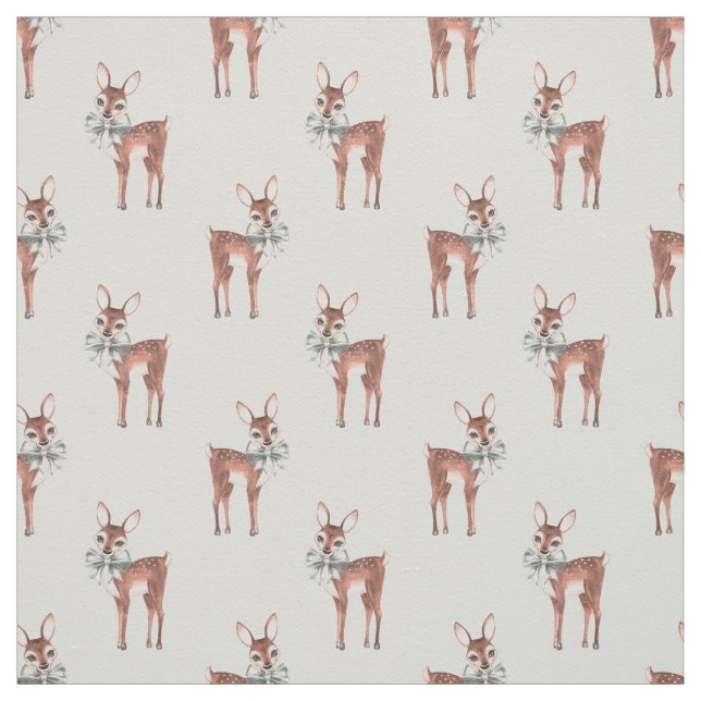 Pattern with Baby Deer 1 Fabric (Swatch)