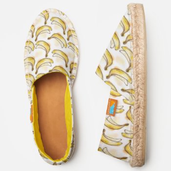 Pattern With Banana Espadrilles by watercoloring at Zazzle