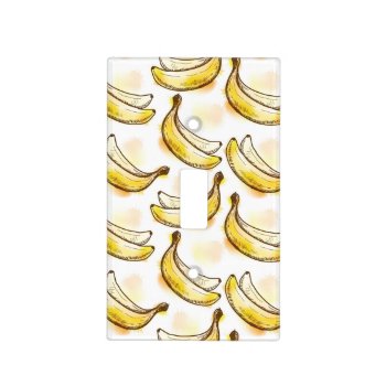 Pattern With Banana Light Switch Cover by watercoloring at Zazzle