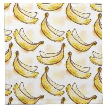 Pattern With Banana Napkin by watercoloring at Zazzle