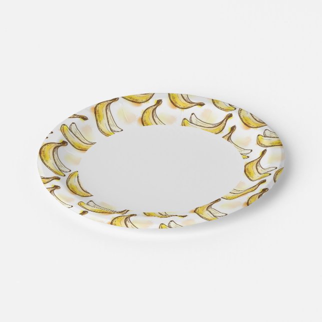 Pattern with banana paper plates (Angled)