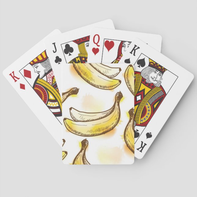 Pattern with banana poker cards (Back)