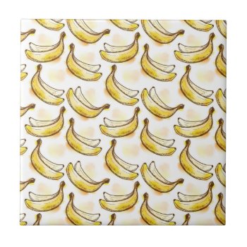 Pattern With Banana Tile by watercoloring at Zazzle